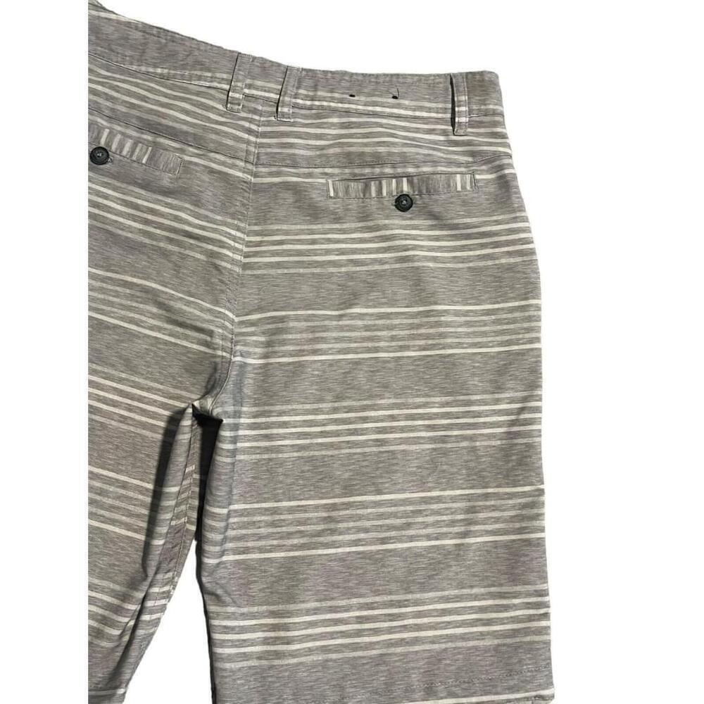 Micros Board Shorts Boys Size 18 Large Gray Striped Swim Trunks - Picture 7 of 10